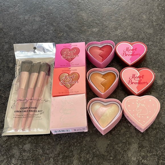 I ❤️ Revolution Other - I ❤️ Revolution Heartbreakers Blush & Highlighters & Unicorn Heart Highlighter +